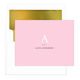 Initial Gold Indicator Folded Note Cards with Lined Envelopes Image 1 of 8